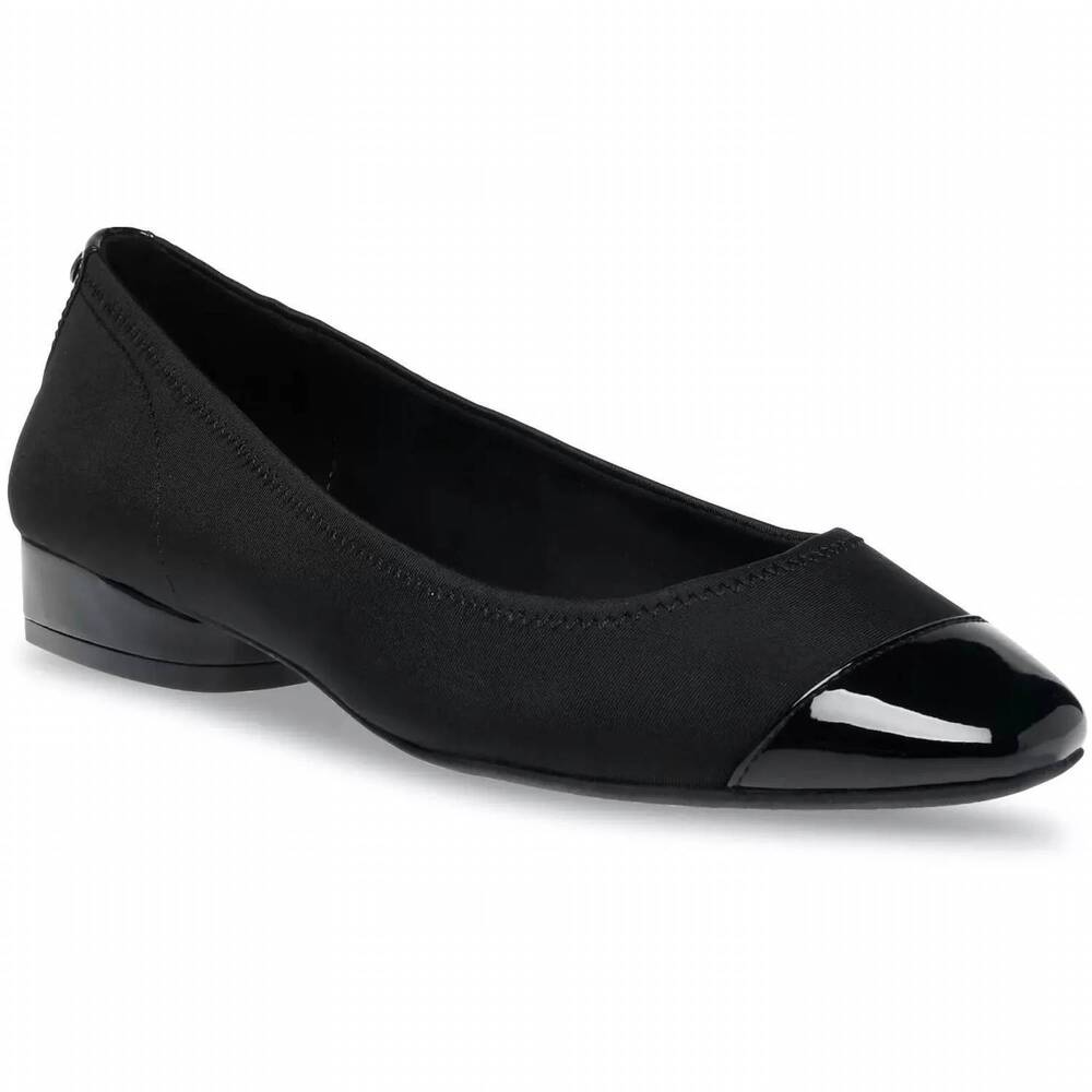 NEW ANNE KLEIN women's carlie square toe flats in black